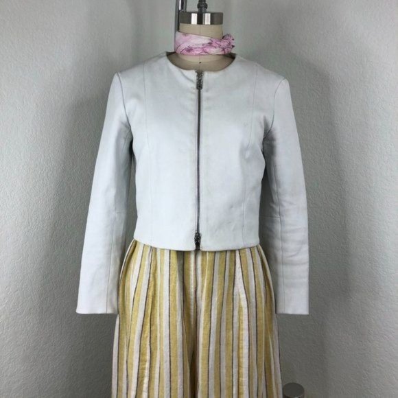 Shari's Place Cropped Leather Round Neck Jacket - Picture 10 of 13